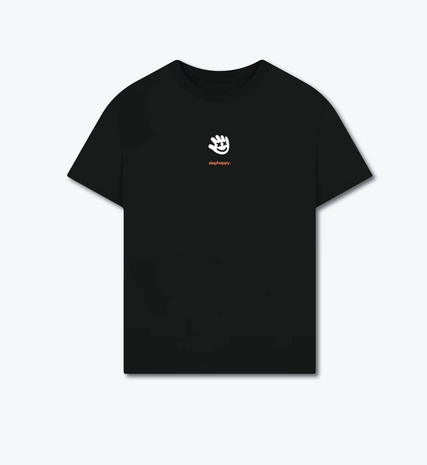 Contrast Logo Oversize Tee - Black