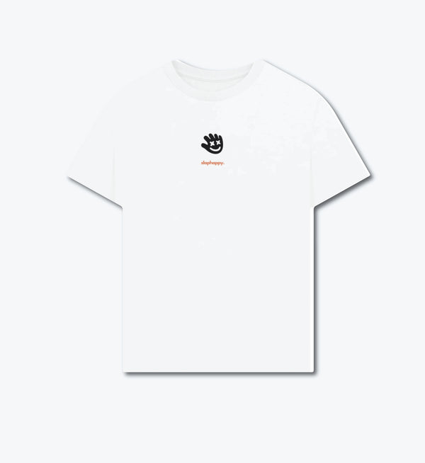 Contrast Logo Oversize Tee - White